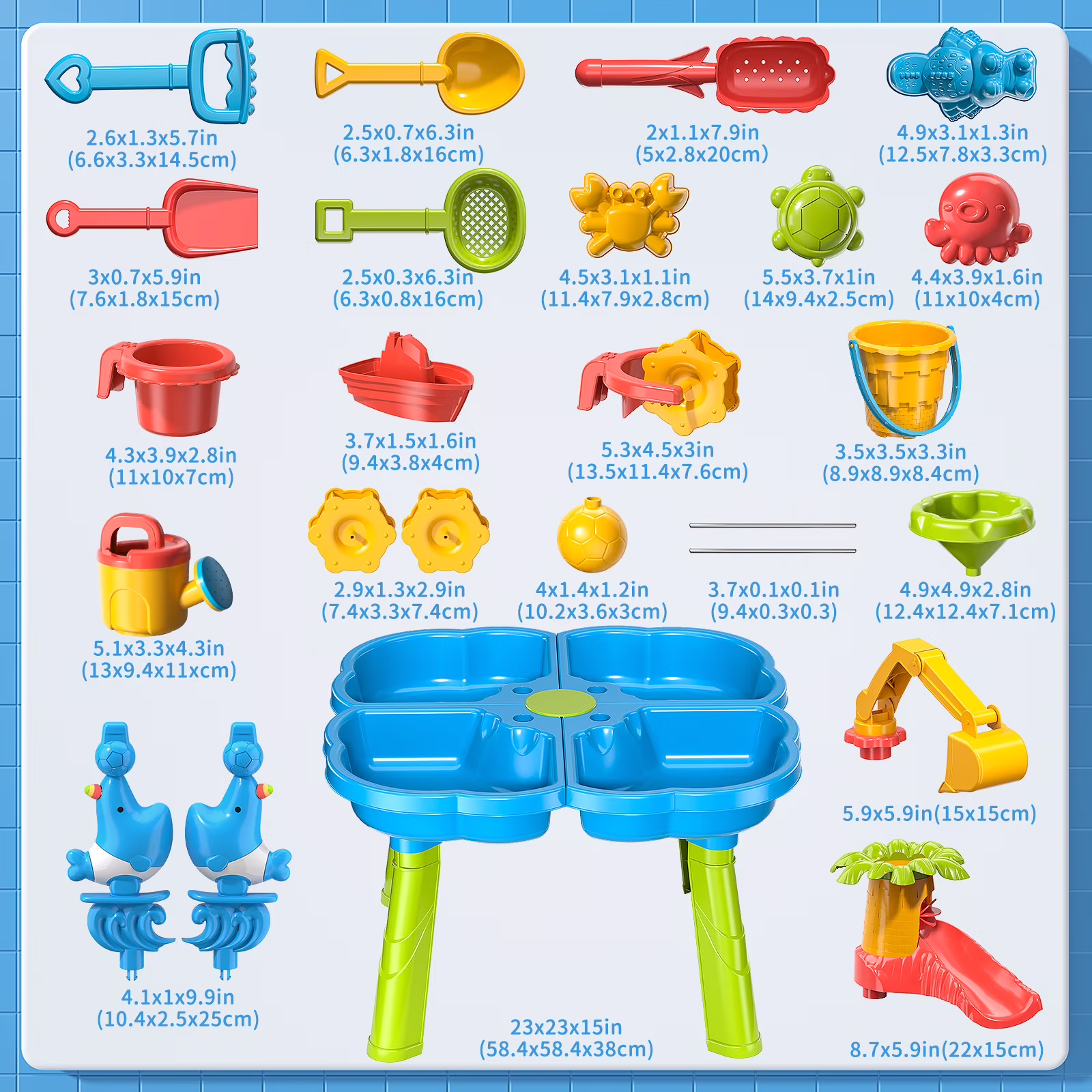 Mesa de actividades sensorial 4 en 1 para exterior -Dinosaur Planet - Imagen 7