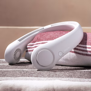 Alternative view of Ventilador de cuello portátil, 5 velocidades, 4000mAh recargable por USB -JISULIFE