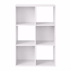 Mueble organizador de 6 cubos, color blanco -Mainstays