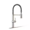 Llave de cocina con rociador extraíble en acero inoxidable brillante plateado -Clarus