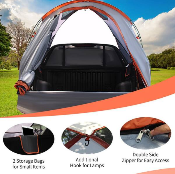 Tienda de campaña compacta para camioneta de 1.5 metros con bolsa de transporte -Costway - Imagen 4