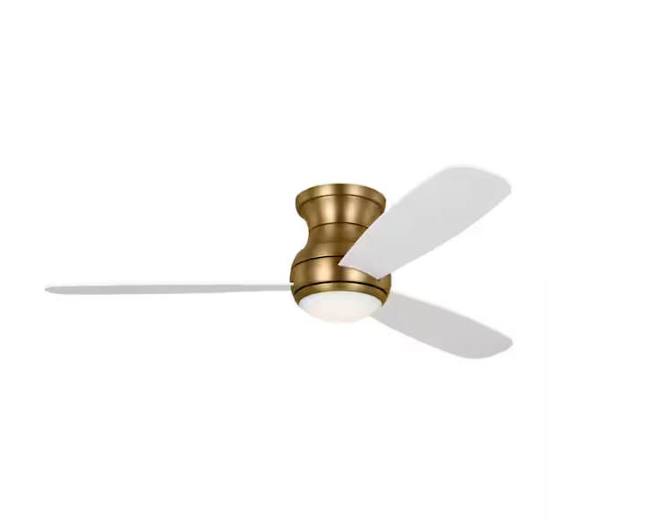 Ventilador de techo de 52 pulgadas, aspas blancas y LED integrado -Generation Lighting