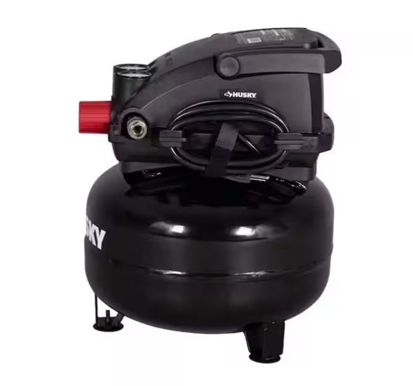 Compresor de aire de 3 galones y 120 PSI, con asa plegable y acoplamiento rápido -Husky - Imagen 2