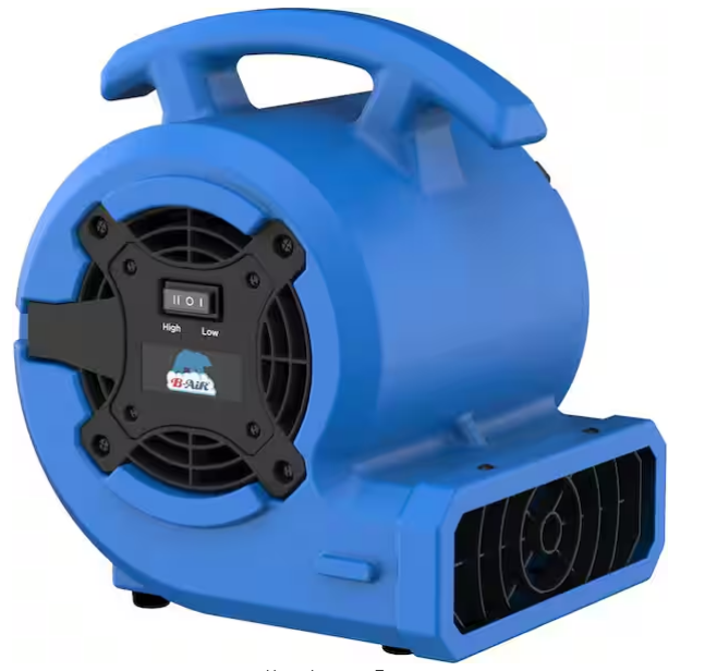 Soplador de 1/8 HP para secar alfombras y pisos - B-Air