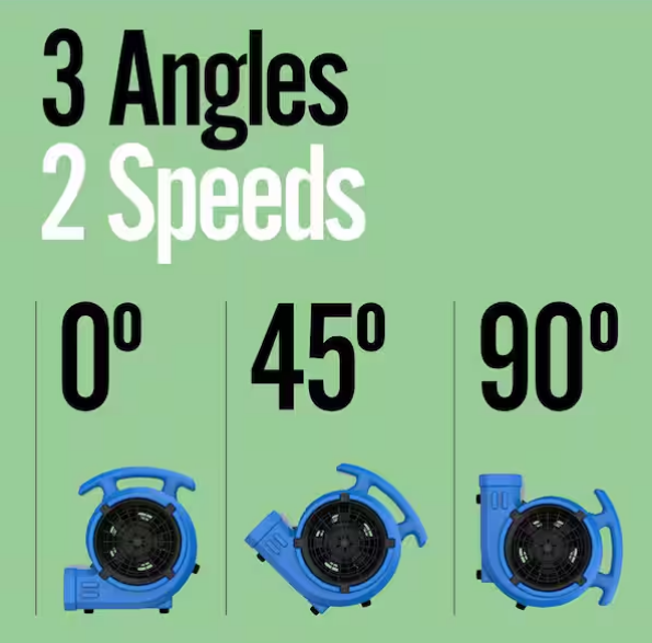Soplador de 1/8 HP para secar alfombras y pisos - B-Air - Imagen 2