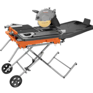 Sierra para loseta de 15 amperios y 10 pulgadas con soporte portátil - RIDGID