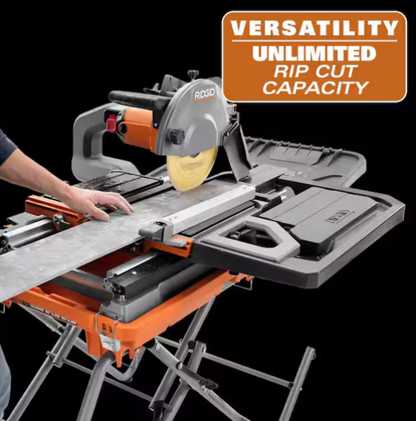 Sierra para loseta de 15 amperios y 10 pulgadas con soporte portátil - RIDGID - Imagen 4