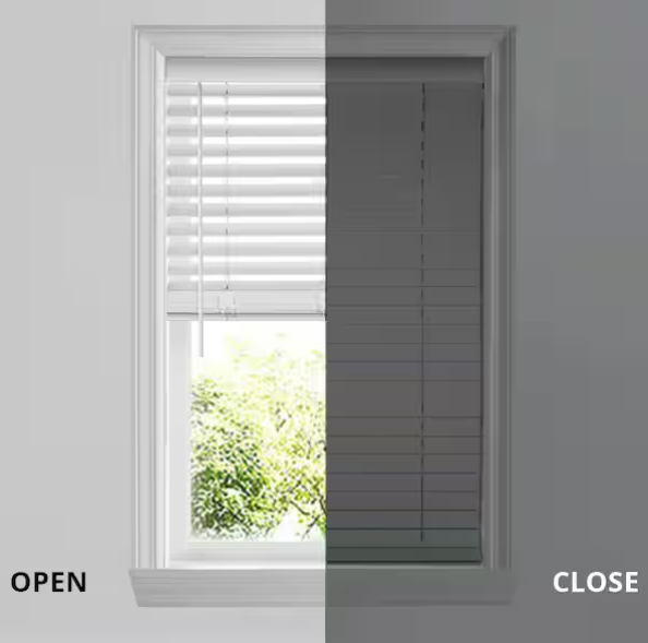 Persianas blancas inalámbricas de imitación madera - Home Decorators - Imagen 3