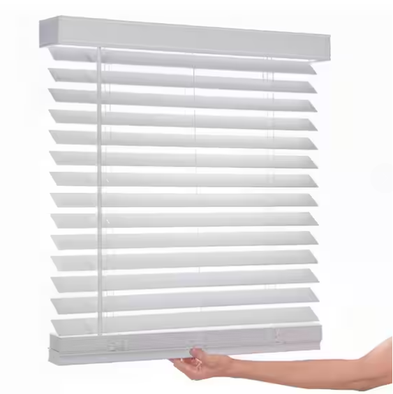 Persianas blancas inalámbricas de imitación madera - Home Decorators - Imagen 5