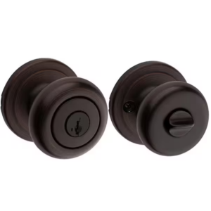 Manilla de puerta de bronce veneciano con sistema de seguridad SmartKey -Kwikset