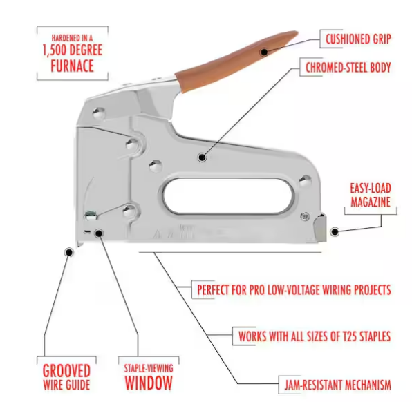 Engrapadora profesional de bajo voltaje para cables - Arrow - Imagen 5