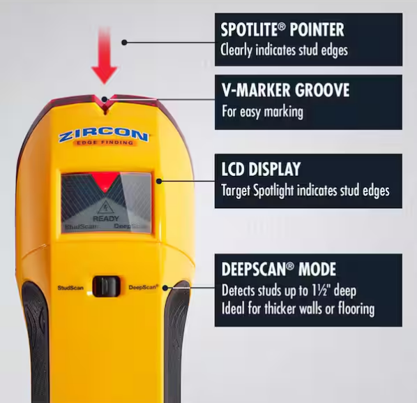 Detector de vigas con StudSensor modelo HD55 -Zircon - Imagen 4