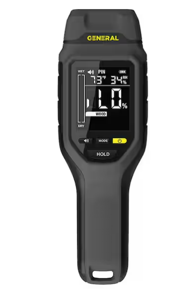 Medidor de humedad con pantalla retroiluminada para madera y paneles de yeso -General Tools