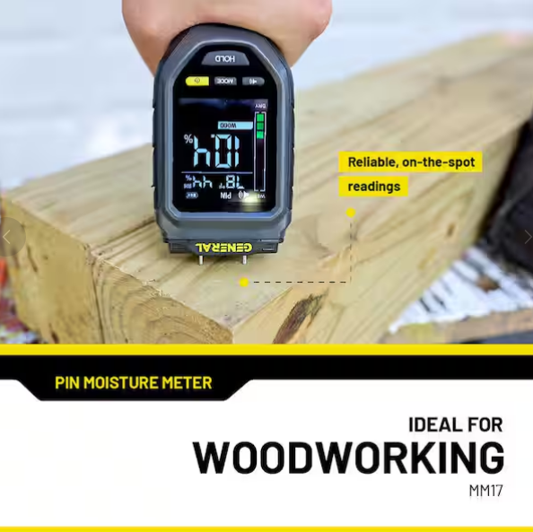 Medidor de humedad con pantalla retroiluminada para madera y paneles de yeso -General Tools - Imagen 4
