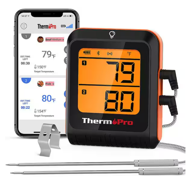 Termómetro inalámbrico para carne Bluetooth con sondas dobles -ThermoPro