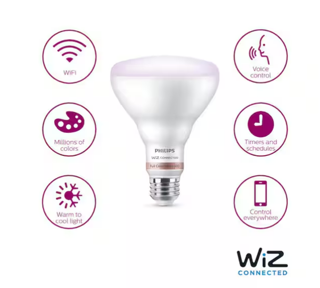 Bombilla LED Smart de 65W con cambio de color, WiZ y Bluetooth -Philips - Imagen 2
