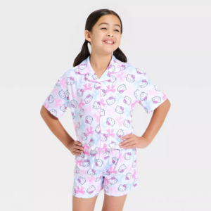 Conjunto de pijama de 2 piezas para niña talla 7/8 de Hello Kitty -Sanrio