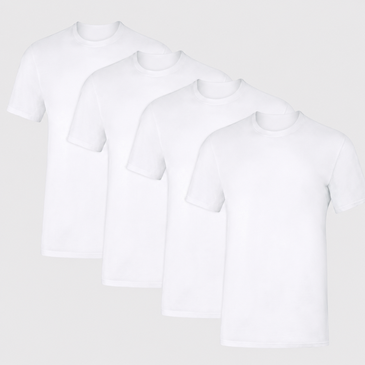 Paquete de 4 camisas para caballero de cuello redondo talla XL - Hanes