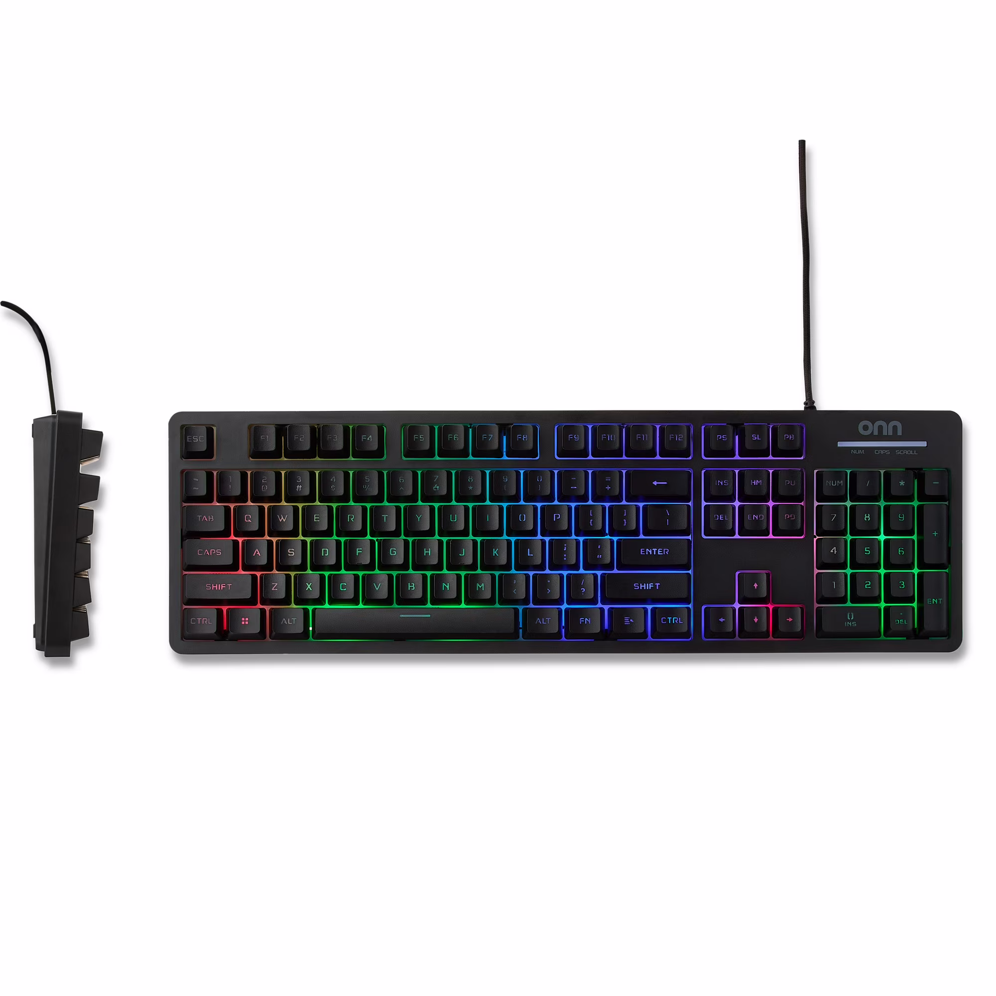 Teclado gamer alámbrico retroiluminado, color gris -Onn - Imagen 2