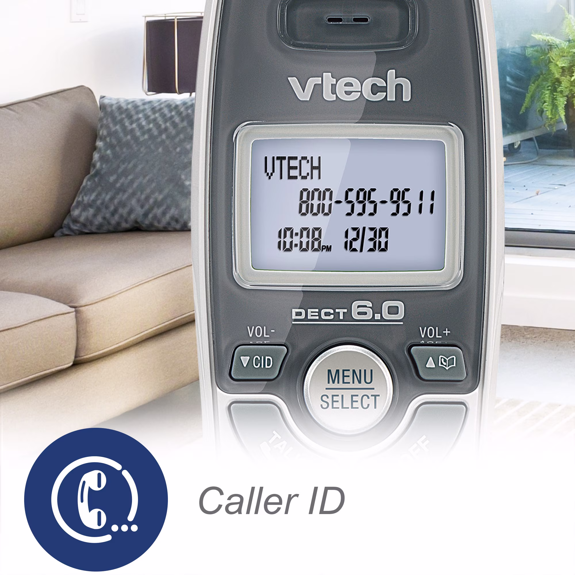 Par de teléfonos inalámbricos para el hogar con identificación de llamada -VTech - Imagen 7