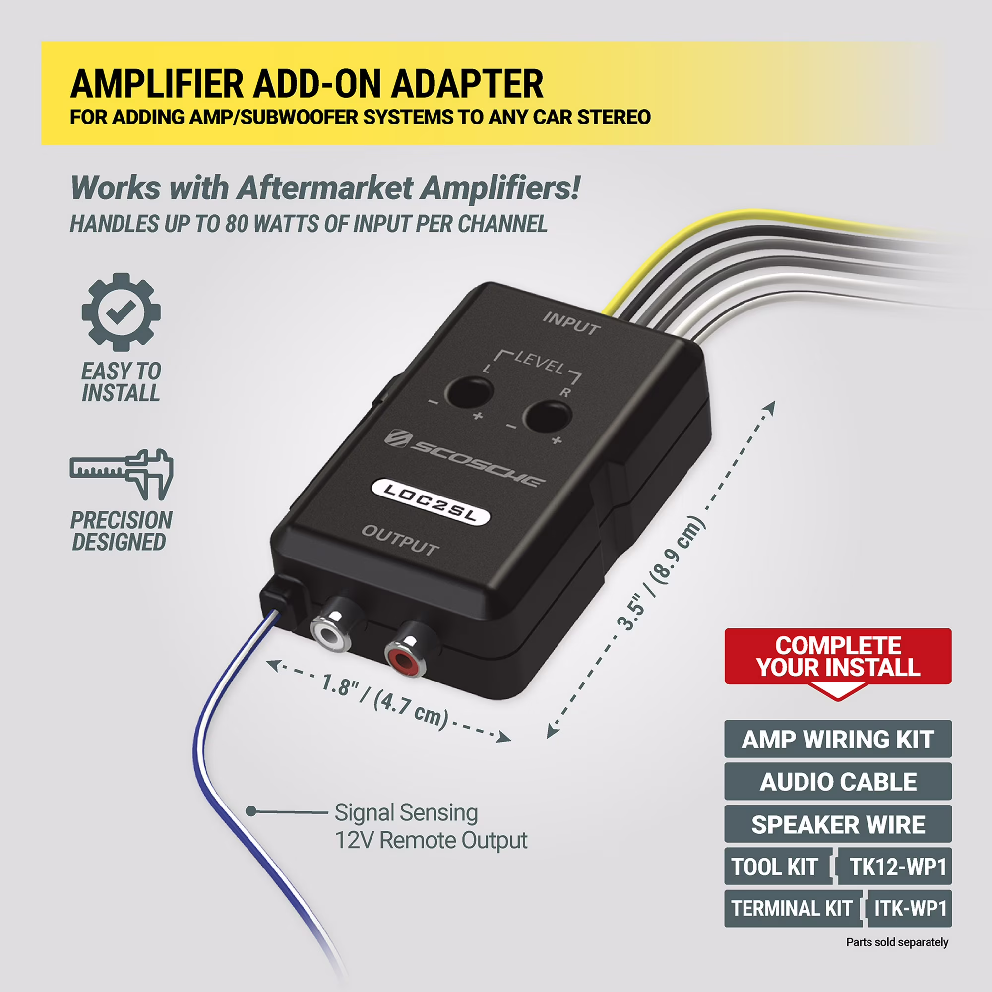 Convertidor RCA (calidad sonido audio) para carro con perilla de control remoto -Scosche - Imagen 7