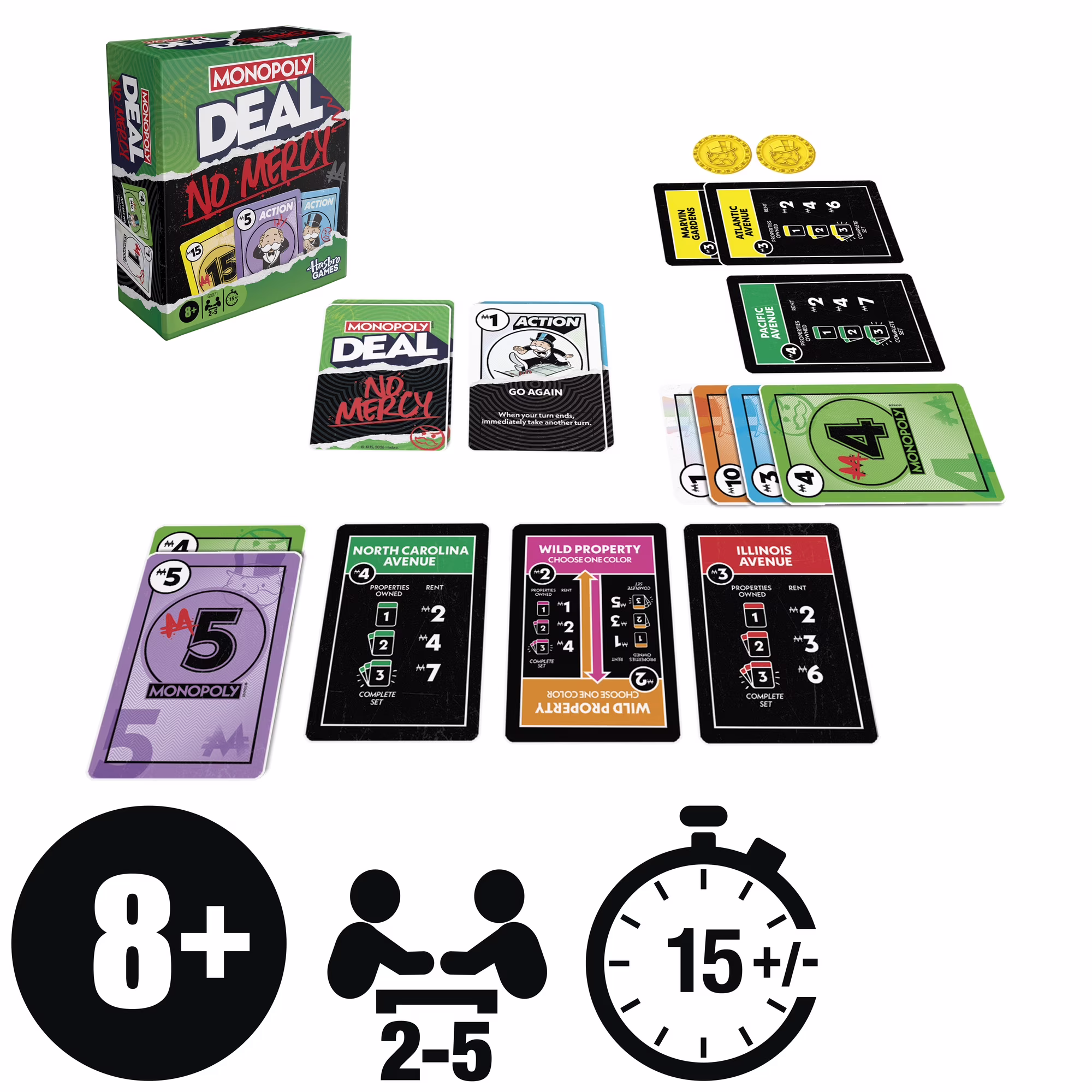 Juego de cartas "Monopoly Deal no Mercy" -Hasbro - Imagen 3