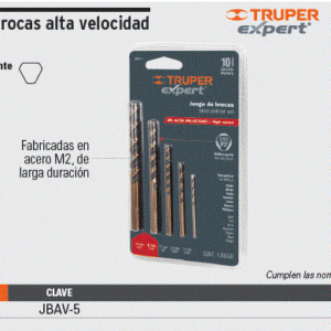 Alternative view of Juego de 5 brocas HSS para metal -Truper Expert