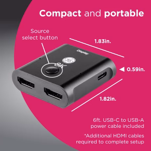 Alternative view of Switch HDMI de 2 puertos "8K" -GE