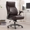 Silla de oficina con soporte lumbar neumático, color café -La-Z-Boy