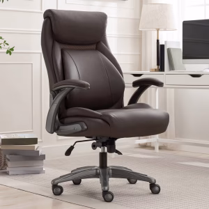 Silla de oficina con soporte lumbar neumático, color café -La-Z-Boy