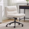 Silla con altura ajustable y ruedas, color hueso -Elle Decor