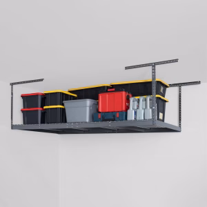 Repisa/Estantería suspendida para garaje con accesorios (4 pies x 8 pies) -SafeRacks