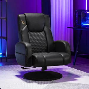 Silla de oficina con base giratoria, color negro y dorado -DPS Centurion