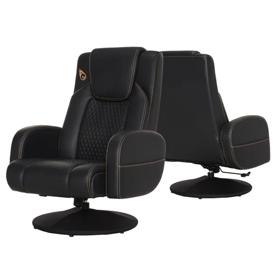 Silla de oficina con base giratoria, color negro y dorado -DPS Centurion - Imagen 6