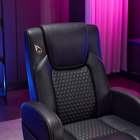 Silla de oficina con base giratoria, color negro y dorado -DPS Centurion - Imagen 5