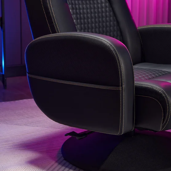 Silla de oficina con base giratoria, color negro y dorado -DPS Centurion - Imagen 3