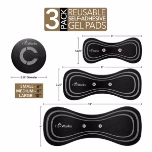 Alternative view of Masajeador de electropulso con 3 almohadillas de gel autoadhesivas -FlexWorks