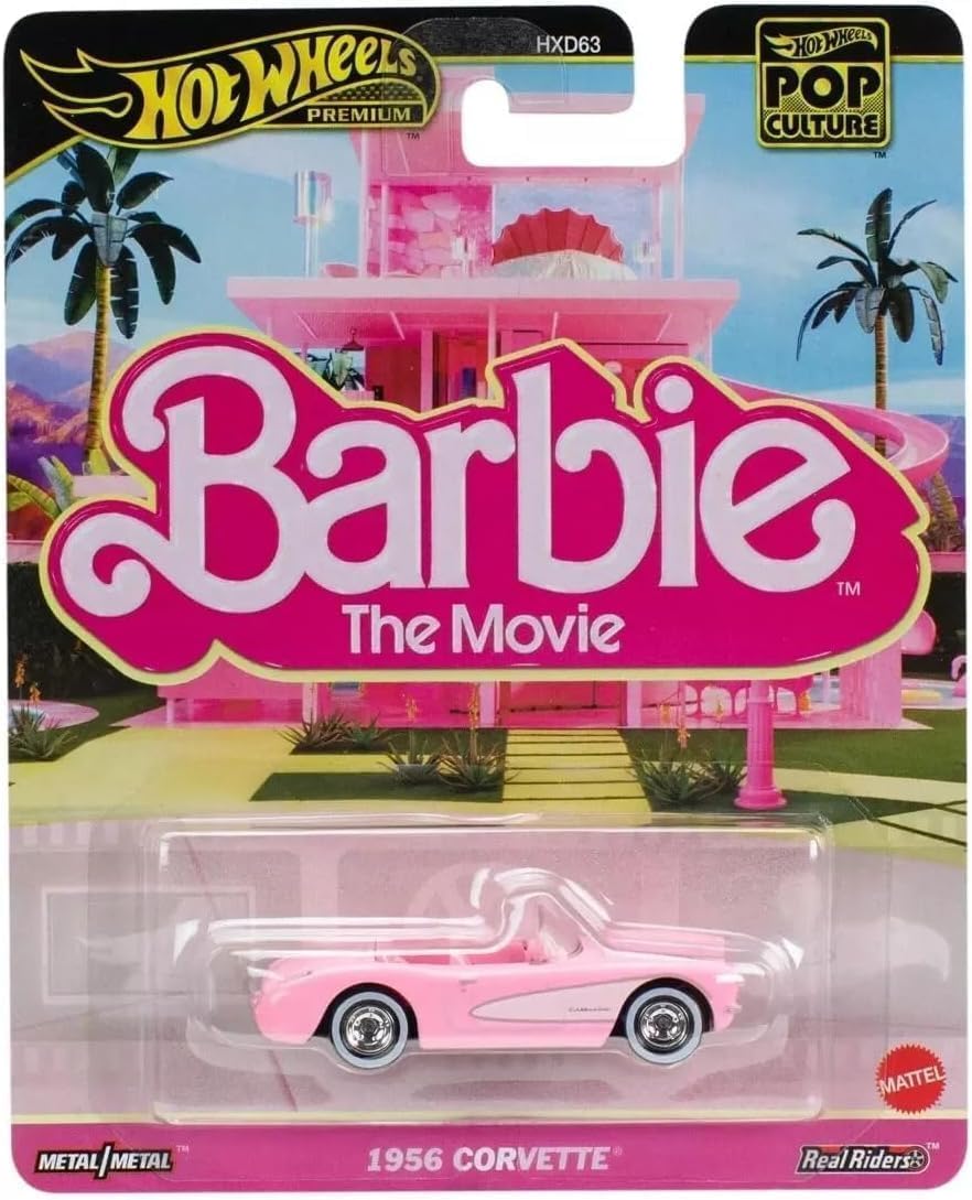 Vehículo coleccionable de la película Barbie "Corvette" -Hot Wheels