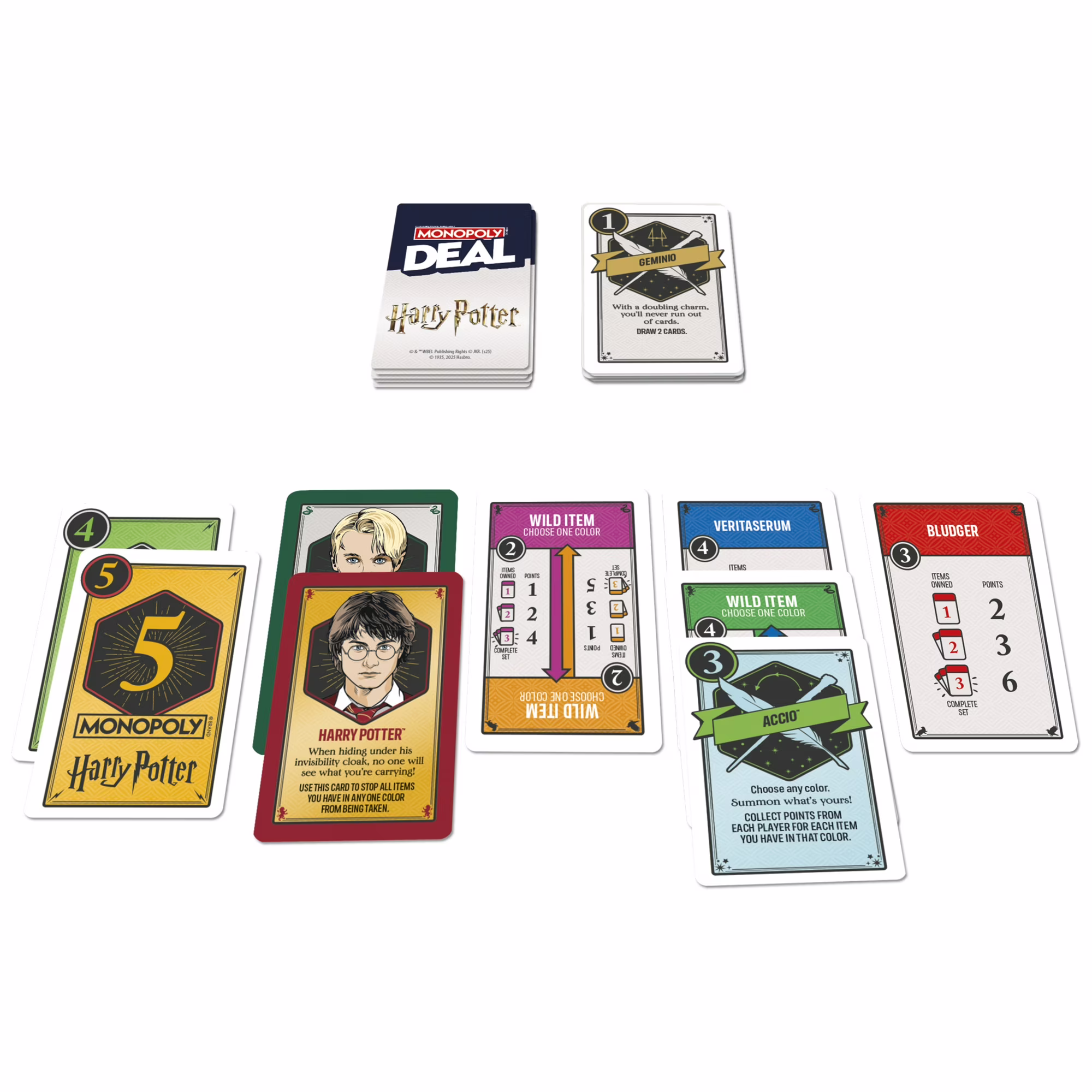 Juego de cartas "Monopoly Deal Harry Potter" -Hasbro - Imagen 2