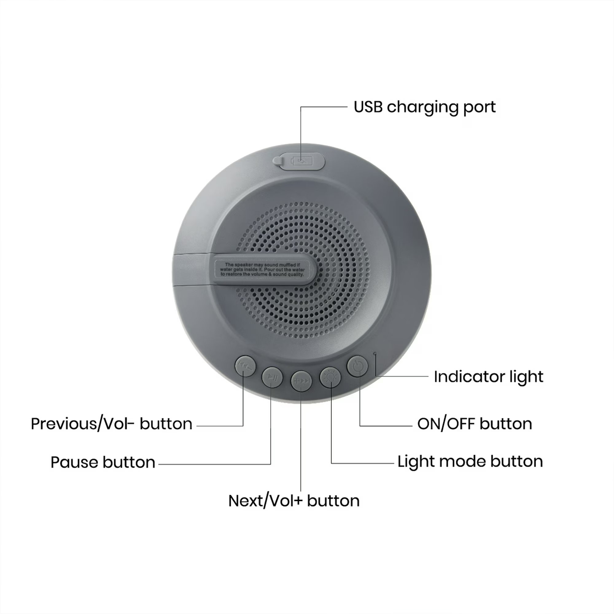 Altavoz bluetooth flotante para alberca con impermeabilidad IPX7 con luces LED -Bluescape - Imagen 3