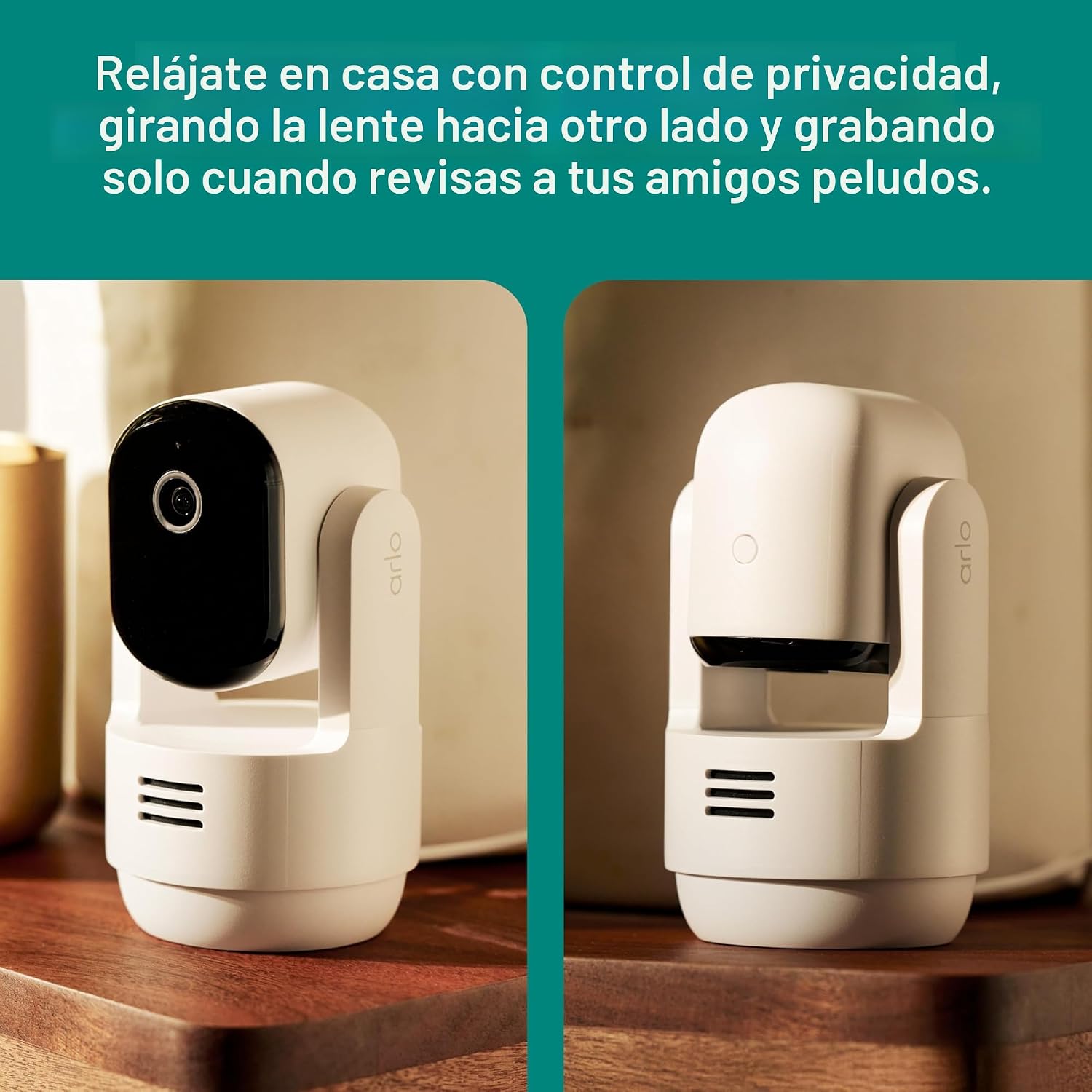 Cámara de seguridad con inclinación panorámica para interiores 2K -Arlo Essential - Imagen 2