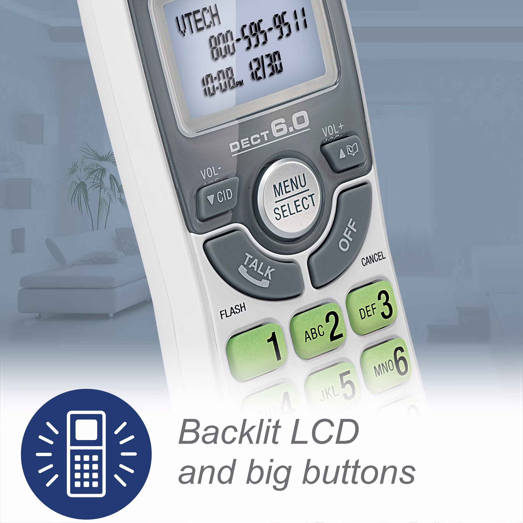 Par de teléfonos inalámbricos para el hogar con identificación de llamada -VTech - Imagen 6