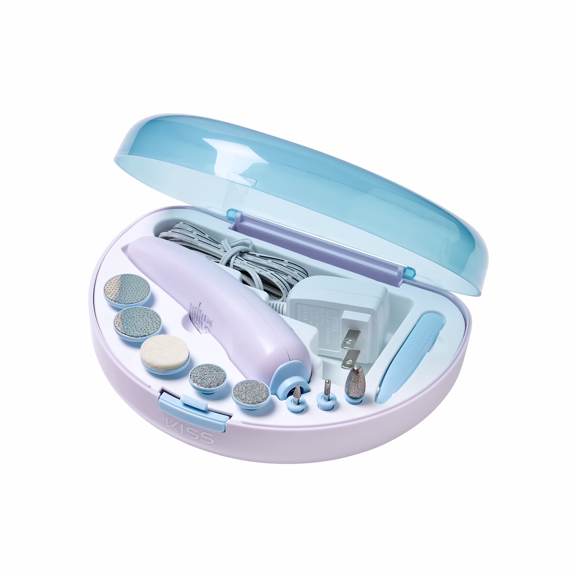 Kit de lima recargable para uñas con accesorios y estuche de almacenamiento -KISS