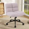 Silla de oficina giratoria con ajuste de altura y respaldo -Costway