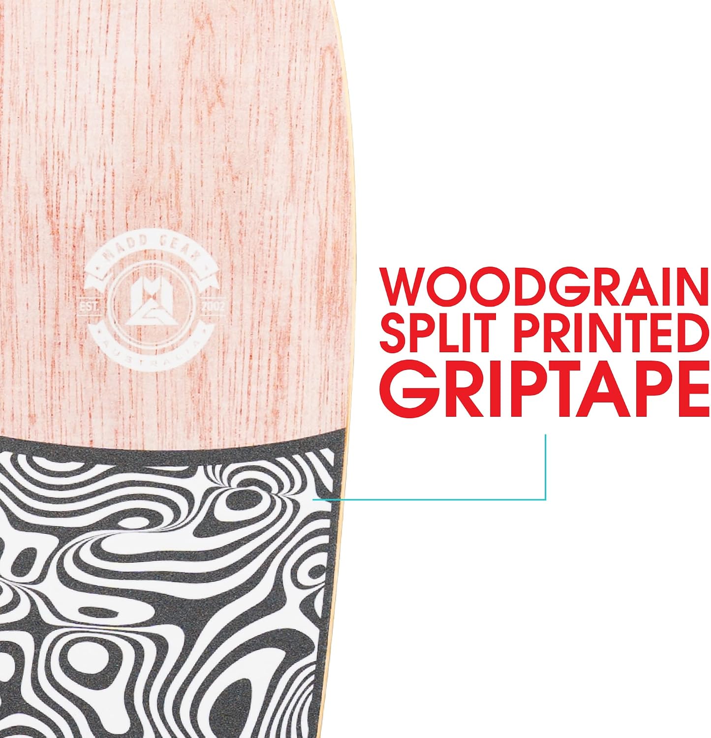 Patineta de madera de arce y ruedas de 62 mm, 32" x 9" -Madd Gear - Imagen 3