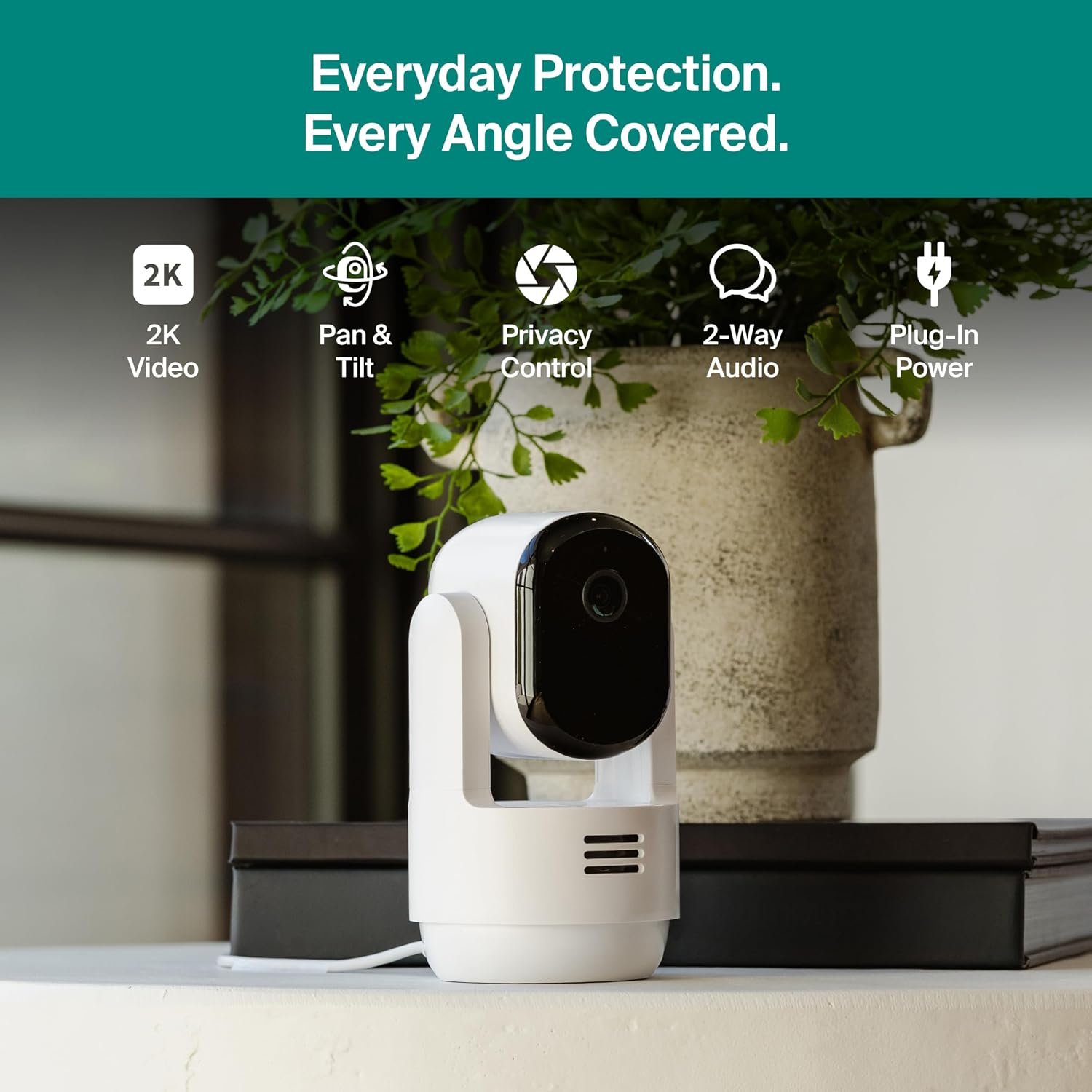 Cámara de seguridad con inclinación panorámica para interiores 2K -Arlo Essential - Imagen 3