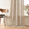 Panel de cortina de lino con diseño floral de 59" x 84" -Seasonwood