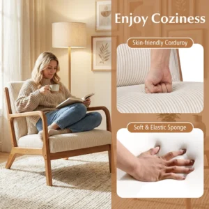 Alternative view of Sillón tapizado con almohada de soporte lumbar  -DirectDeals