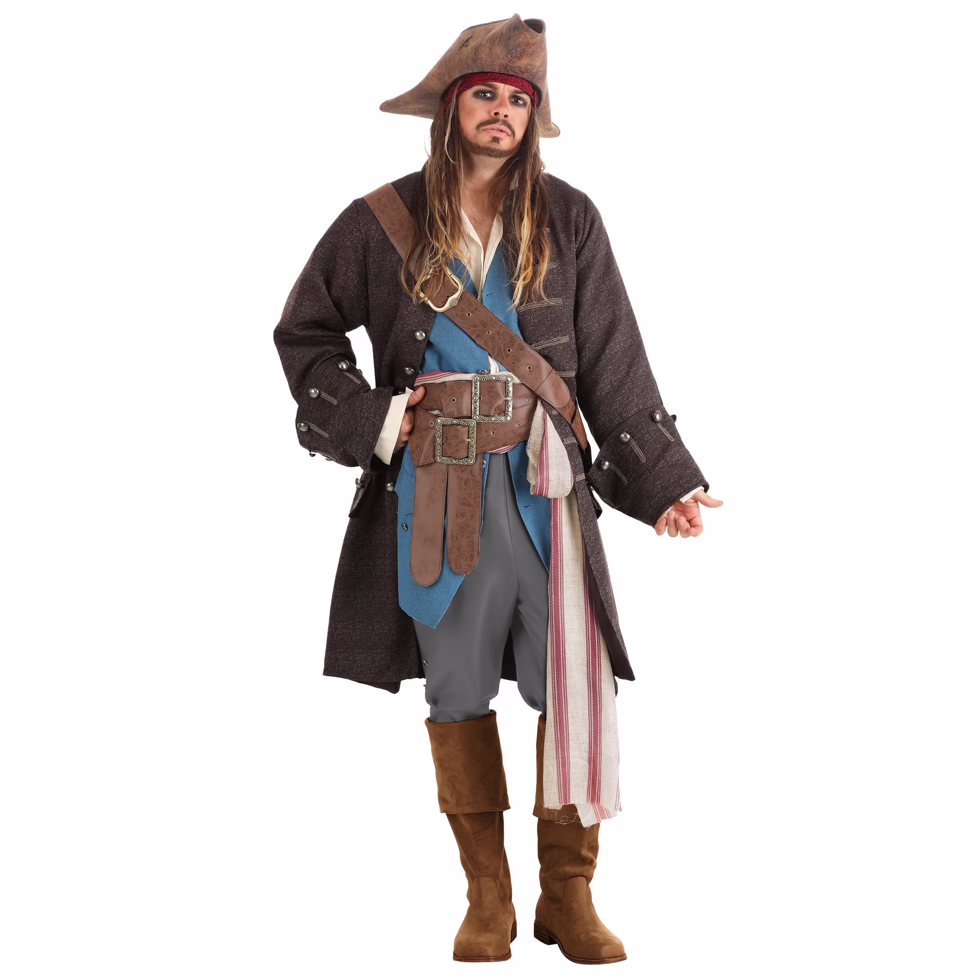 Disfraz del Capitán Jack Sparrow (Piratas del Caribe) para adulto talla XL -FUN Costumes