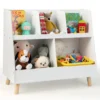 Estantería y organizador para juguetes de 5 cubos, madera color blanco  -Costway